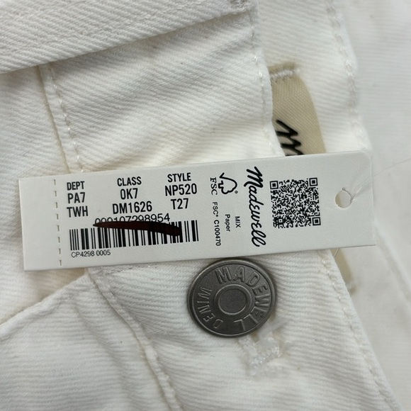 Madewell The Tall '90s Straight Jean in Tile White size 27T NWT NP520 - Picture 10 of 14